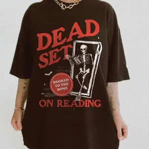 Retro Ghost Reading Books Shirt, Bookish Halloween Shirt Teacher Librarian Halloween Gift Book Lover Halloween Read In Peace Tee D68SM