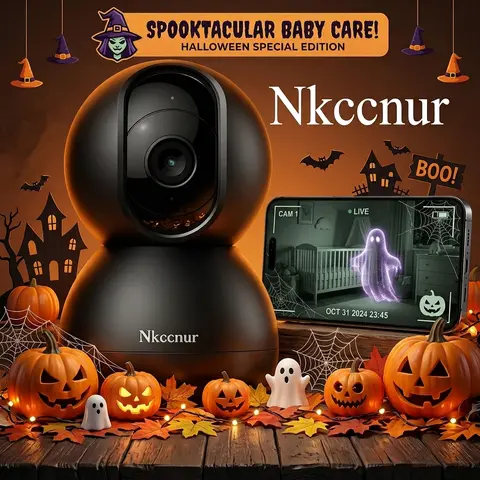 NKCCUNR 3MP Indoor Security Camera WiFi, 355° Pan & Tilt with Smart Motion Tracking, Night Vision, 2-Way Audio, Dual-Band 2.4GHz/5GHz WiFi, Cloud Storage, Home Camera for Baby Monitor, Pets, Nanny & Elder Care