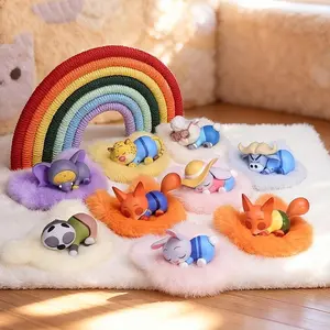 Disney Zootopia 2 Lying Down Happy Series Blind Box Ornament，Cute Flopping Animal Collection with Judy, Nick & More,Cute Collectible For Display,Adorable Figurine For Gift Collection,Mini Size,Fun Collectible Gift for Kids and Adults,Christmas  Gift