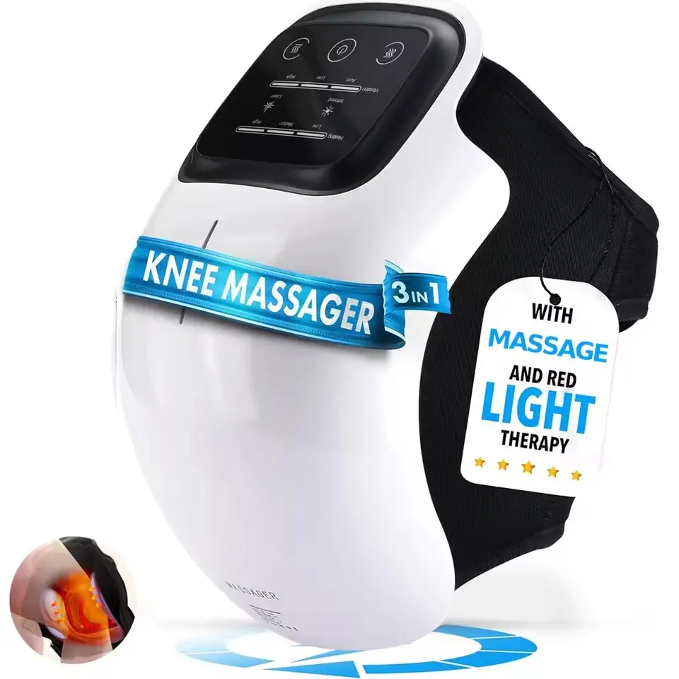 Knee massager, hot compress red light therapy three in one, wireless portable knee therapy equipment, thoughtful gifts from grandparents, preferred by fitness enthusiasts