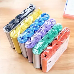 5 Rolls of Small Bathroom Garbage Bags, Random Colors - Single-Use Garbage Bags, Kitchen Garbage Bags, Plastic Bags for Bathroom - Kitchen - Office - Restaurant Cleaning - Christmas - Essential for Family
