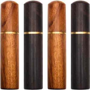 Case Sewing  Holder Portable Wooden Embroidery  Case  Tube Keeper Container for Storage Tapestry  Stitch Leather Darning , Toothpick, , Bead (4 Packs)