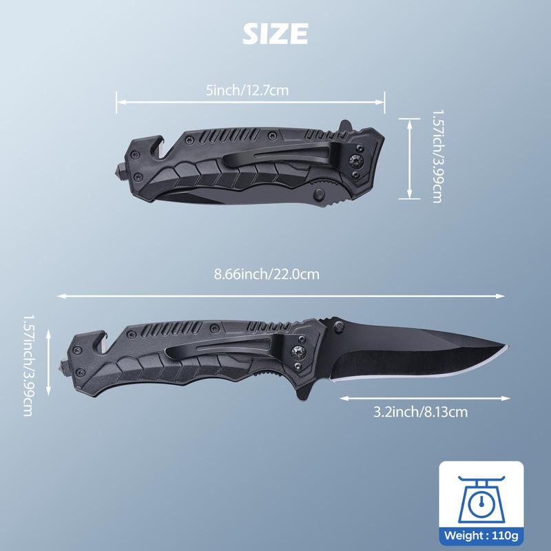 Compact Folding Kitchen Knife with Secure Lock & Textured Grip – Steel Spear-Point Blade for Camping, DIY & Everyday Use (Black) Compact Folding Kitchen Knife with Secure Lock & Textured Grip – Steel Spear-Point Blade for Camping, DIY & Everyday Use (Black)