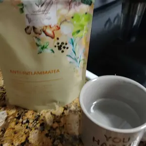 Gardenika Anti-Inflammatea Loose Leaf Herbal Tea with Ginger Turmeric Peppermint Vegan Organic Caffeine-Free Ayurvedic Blend 4oz