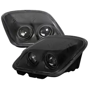 1997-2004 Corvette C5 H7 Projector Headlights (Matte Black Housing/Clear Lens)