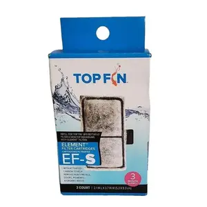 Top Fin EF-S Element Filter Cartridge - 3 Month Supply for BF5 Bettaflo and Desktop Aquariums - 2.1 in x 3.7 in Dimensions