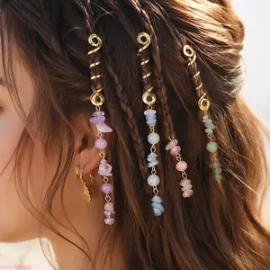 2026 New Fashion Large Braid Pendant Hair Charm DIY Alloy Spring Dangle Wig Accessory Trendy Big Dreadlock Braids Hanging Ornament Women Men Hip Hop Boho Style Hot Selling Daily Hair Decor