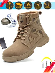 Men Women Safety Shoes, Euro Standard Steel Toe, Thick Kevlar, Anti-Slip Rubber Sole, Casual Work Boots, Work Safety Footwear, Steel Toe Workshoes, Work Protective Shoes, Sizes 38-48