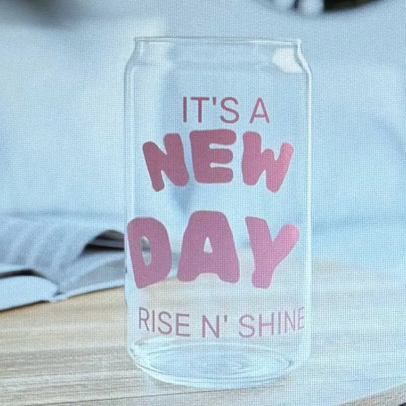 Iced coffee glass mug