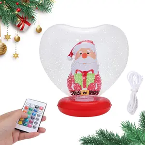 Christmas Blow Ups, 27.5in Inflatable Christmas Balls, Heart Shape Light up Holiday Ornaments  Inflatable Snow Balls for Yard, Lawn, Pool Decorations Christmas decorations Christmas gifts