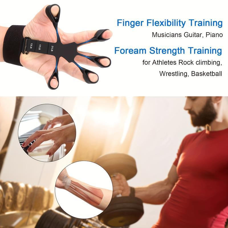 5PCS Grip Strength Trainer Kits, Hand Gripper Strengthener, Forearm Strengthener, Forearm Exerciser, Finger Exerciser, Wrist Strengthener, Stress Relief Ball, Grip Ring