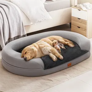 Gimars Orthopedic Thicken Egg Foam Dog Beds for Large Dog for Large Medium Small & Aging Dogs- Big Dog Couch Bed- Easy Clean, Removable Washable Cover