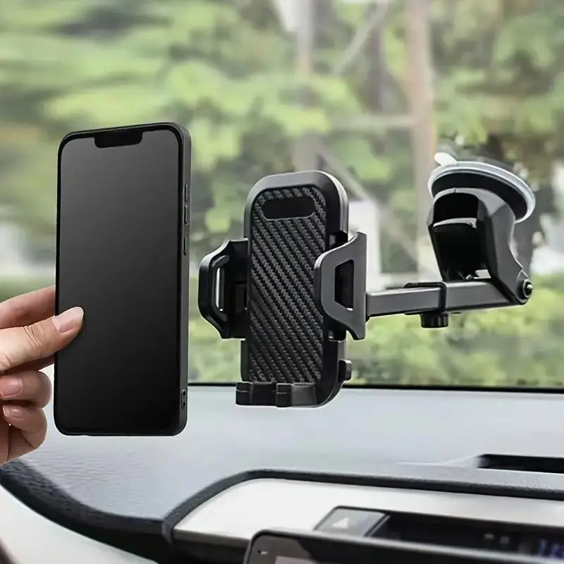 Suction Cup Car Phone Holder, Dashboard Mobile Holder, Car Phone Stand, Phone Holder for Car Compatible with Samsung Galaxy iPhone Vivo Mi Oneplus & O