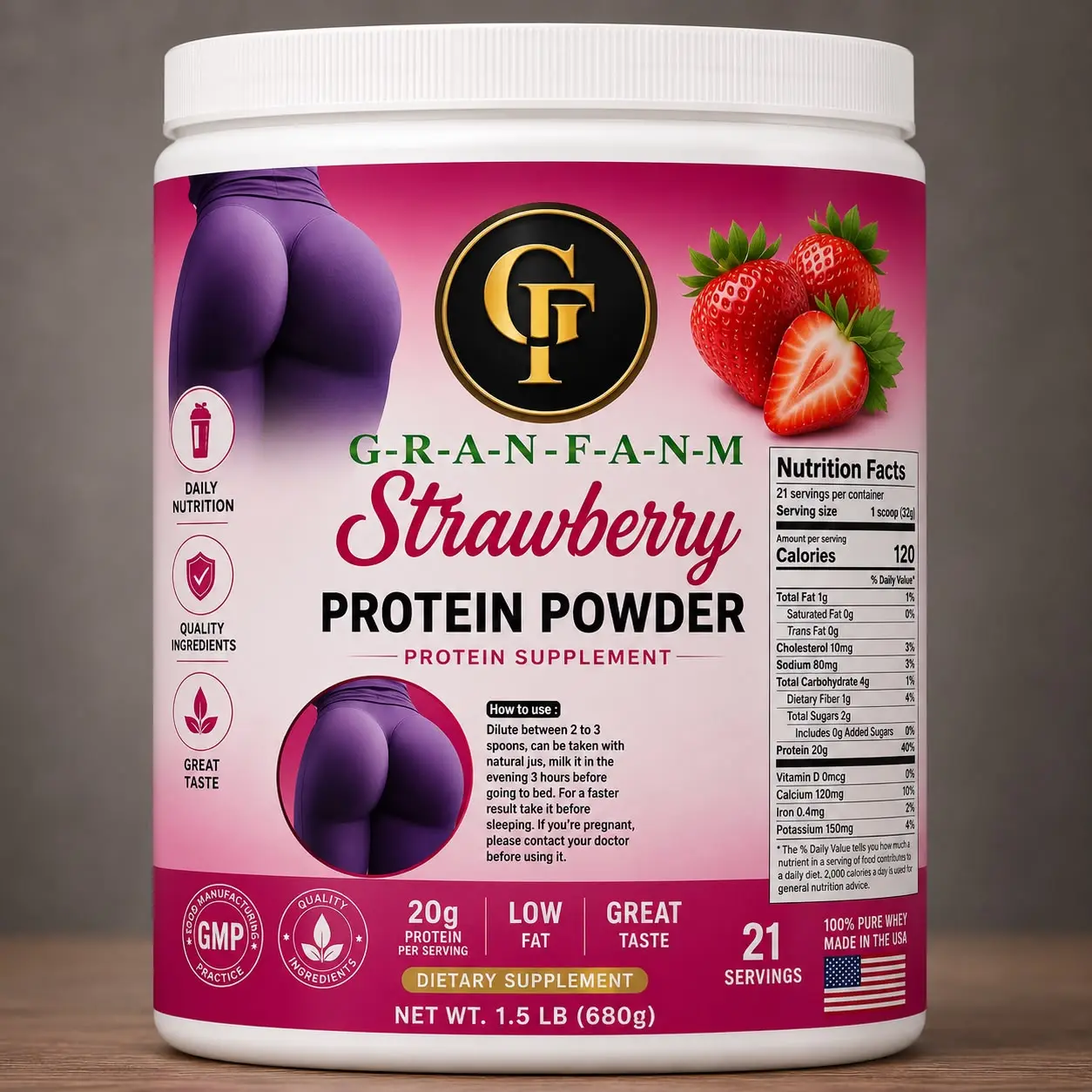 GRAN FANM PROTEIN POWDER STRAWBERRY GRAN FANM PROTEIN POWDER STRAWBERRY