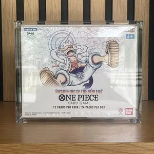 One Piece Booster Box Acrylic Display Case 99% UV Resistant Magnetic Lid