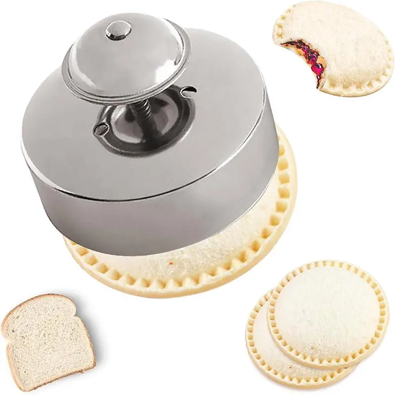 Stainless Steel Sandwich Cutter, 1 Count Baking Cutter and Sealer, Food-grade Sandwich Maker, Cookie Cutters, Baking Utensils, Baking Tools, Baking Supplies, Bakery Supplies