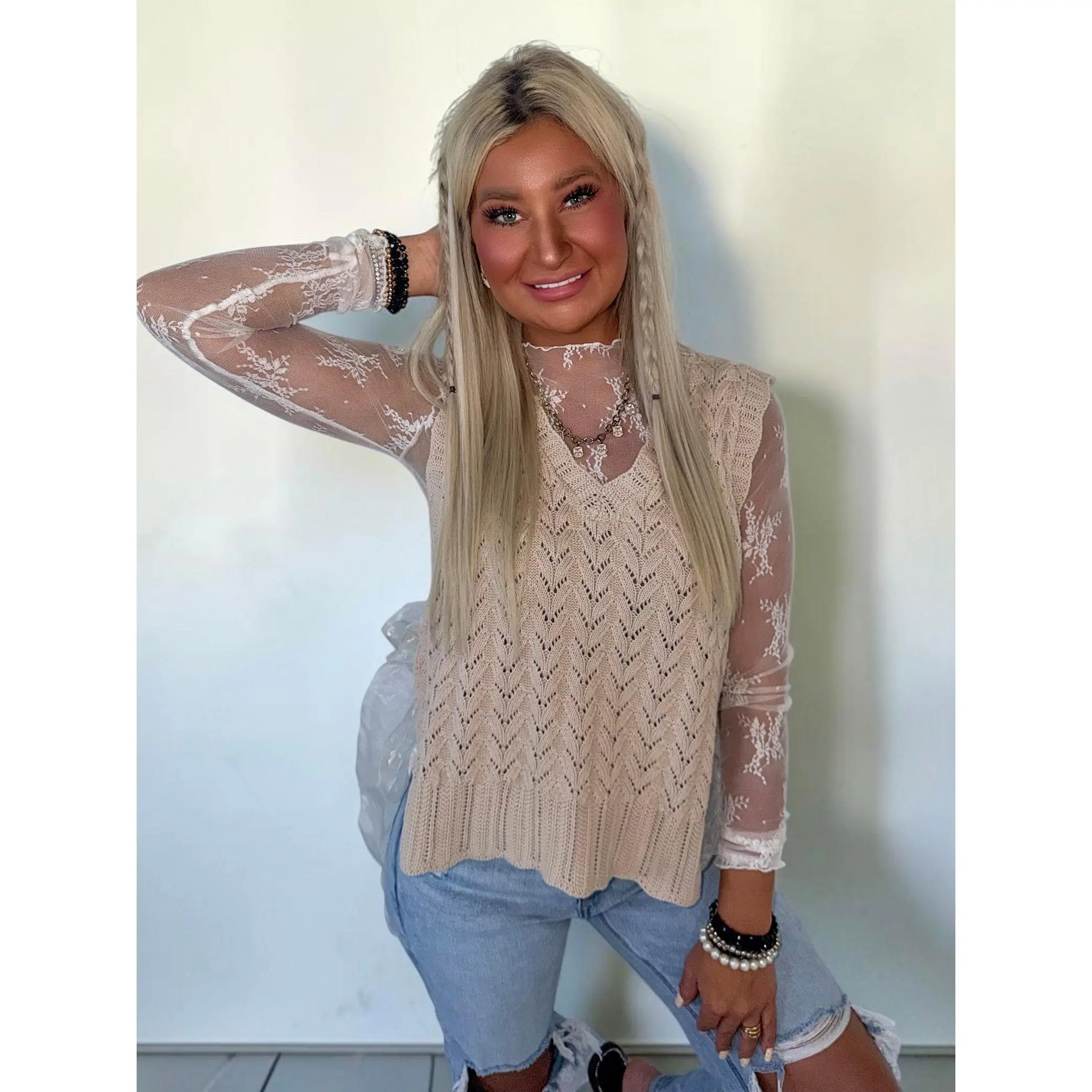 On Pointe Knit Vest Top