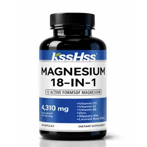 KssHss 18-in-1 Magnesium Complex Dietary Supplement with Vitamin and Mineral Support (Capsule Form)