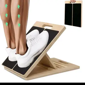 Adjustable Portable Wooden Incline Exercise Board with Anti-Slip Grip