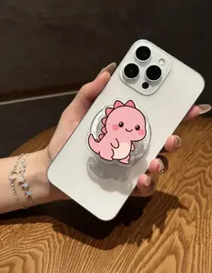 Pink Dinosaur Magsafe Phone Grip, Magnetic Phone Holder, Gift for Dino Lovers