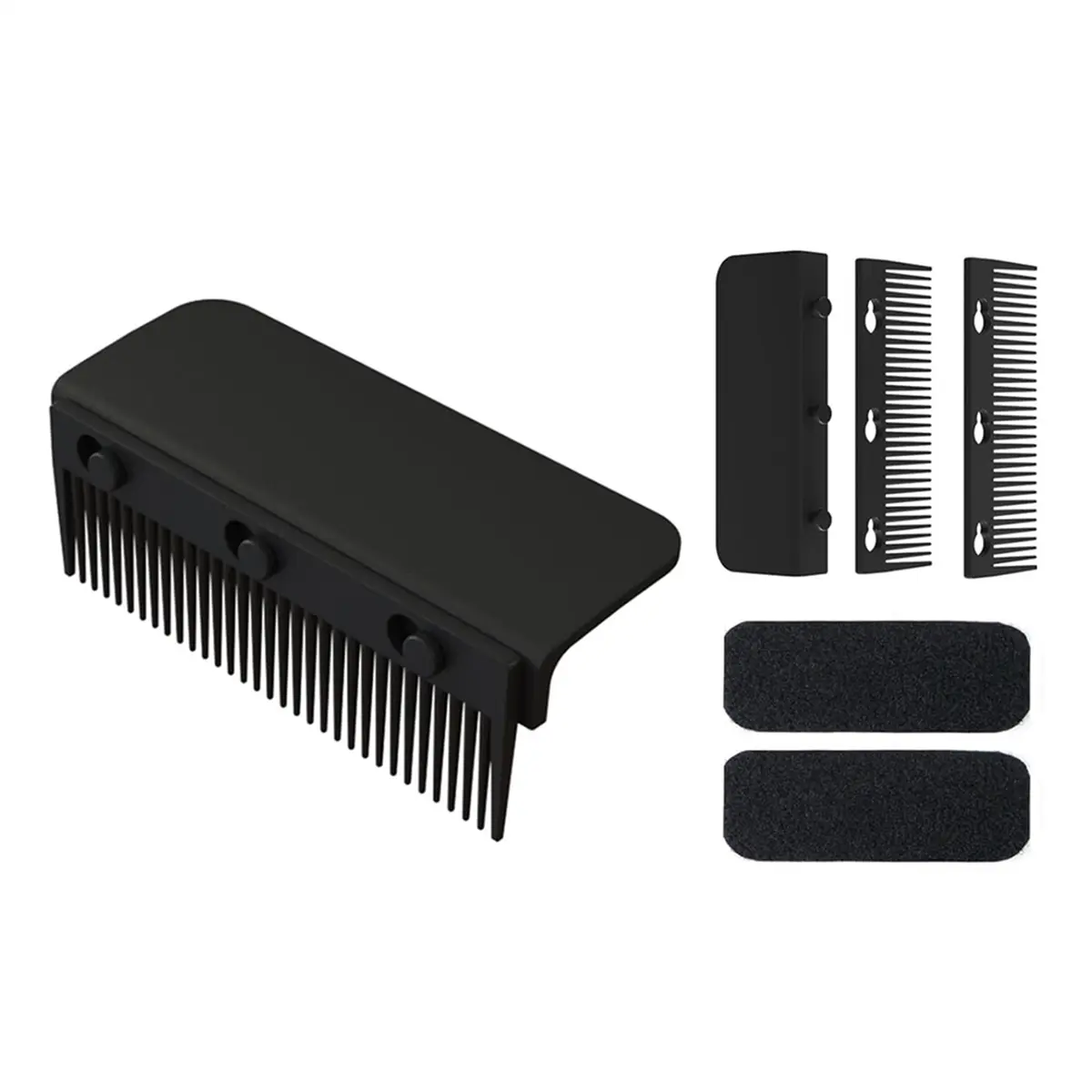 Adjustable Black Removable Clip-On Flat Iron Comb Attachment - 1-Hand Grip Accessory for Hair Straighteners, Ideal Gift for Boyfriend Styling Tools Enthusiasts (Set Includes Comb Attachment)