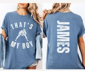 Custom That's My Boy Wrestling Mom Comfort Colors Shirt, Personalized Gift for Mom, Cute Wrestling Mom Sweatshirt, Wrestling Mom Shirt