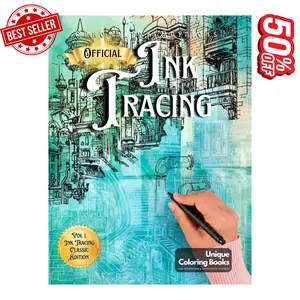 Chroma Ink Editions Official Ink Tracing Coloring Book Hidden Cities Vol 2 Unique Coloring Books For Beginners Advanced Artists 8 5 X 11 Inches Architectural Illustrations
