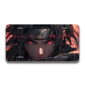 Narut0 Sharingan License Plate Anime Ninja Vintage Look Art Decor, Car Accessories, Personalized