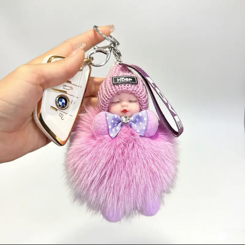 Soft Fur Faux Fur Plush Keychain - Cute Charm for Phones, Bags, Fashion Accessories, Women's Gifts, Faux Fur Keychains