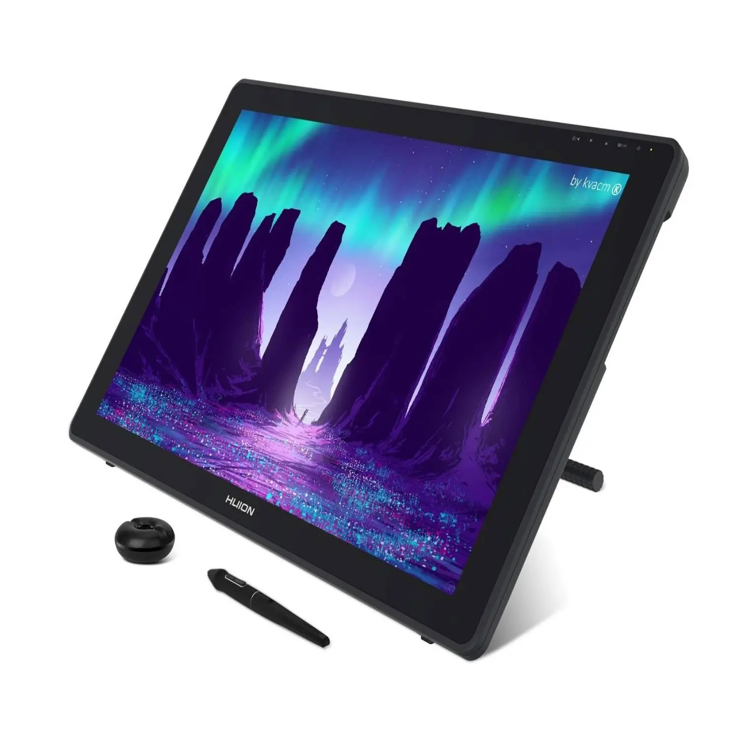 HUION KAMVAS 22 Digital Drawing Pad Tablet - 21.5in Graphics Drawing Tablet with Screen, 120% sRGB, PW517 Battery-Free Stylus, Metallic Adjustable Stand, USB Port, Compatible with Windows PC, Mac, Android for Work