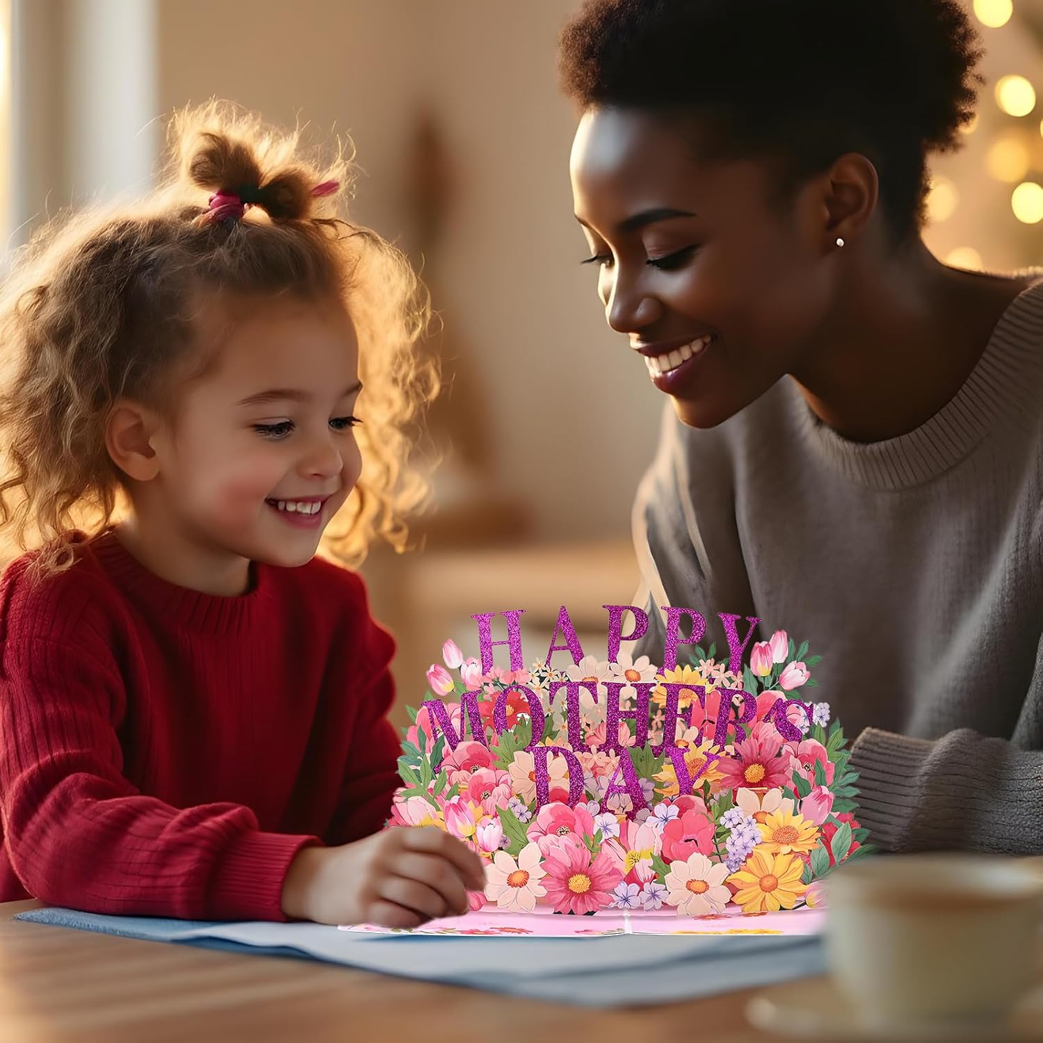 3D Mothers Day Card, Happy Mother's Day Pop Up Cards, Mother's Day Card with Envelope And Message Note, Recycled and Eco-Friendly