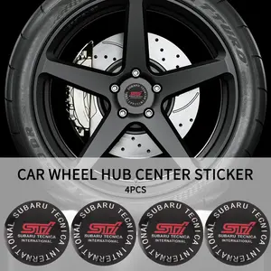 4pcs 56mm Car Wheel HUB Center Stickers for Subaru Models, Custom Emblem Decal for Ascent Brz Forester Impreza Outback & More, Car Decals