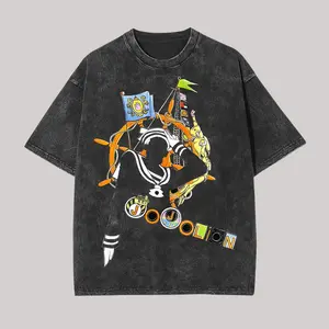 JoJo's Bizarre Adventure JoJolion Printed Unisex Washed T-Shirt19