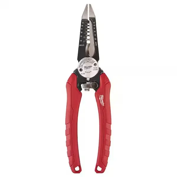 7.75 in. Combination Electricians 6-in-1 Wire Stripper/Cutter Pliers with Precision Cutting and Stripping Features