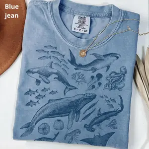 Comfort Colors Vintage 90s Sea Animals T-shirt, Ocean Animals Tshirt, Sea Life Tee, Sea Animals Tshirt, Retro Fish Ocean Tee Summer Vibes Gift For Her