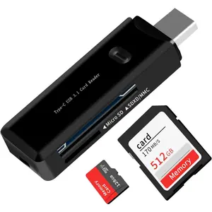 SD Card Reader, Type C to  SD Card Adapter, Portable SD Card Reader USB C for TF  SDHC SDC, Compatible with MacBook Pro, iPad Pro, Galay S21 etc.