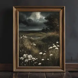 Dark Academia Wall Art, Moody Library Aesthetic Print Antique Book Decor Gothic Study Room Artwork