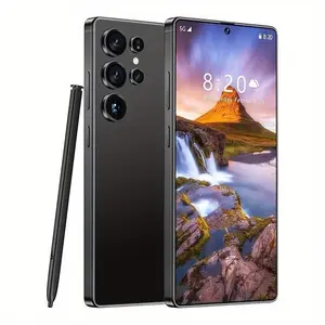 S25 Ultra Unlocked 5G Smartphone Android 14 12GB+512GB 6.8" HD Display 68MP+108MP Camera 6800mAh Face Unlock Built-in Pen Dual SIM with Case & Screen Protector