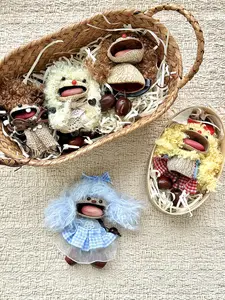 Mystery Blind Box Keychain, Weird Cute Monster Plush Bag Charm, Handmade Fluffy Doll with Big Tongue, Ugly Cute Designer Toy, Kawaii Surprise Gift for Her Girlfriend Best Friend