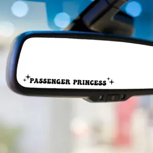 Princess Passenger Rear Mirror Car Decal - Stylish and Durable Design for Your Vehicle