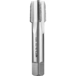 3/8" - 18 NPT Pipe Tap,1pc M2 NPT Tapered Pipe Thread Tap, Used for Conventional Machine Tapping or CNC Tapping, Can Tap Steel and Stainless Steel