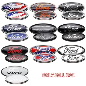 Front & Back Exterior Emblem for Ford Vehicles | Multiple Sizes for Sedan, SUV & Truck | Custom Logo Overlay for Grille & Tailgate