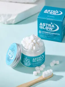 ASTRAGLOW Solid Toothpaste Tablets – Nano Hydroxyapatite, Fluoride-Free & Plastic-Free, Eco-Friendly and Travel-Friendly – Formulated with NHA to Help Remineralize Teeth