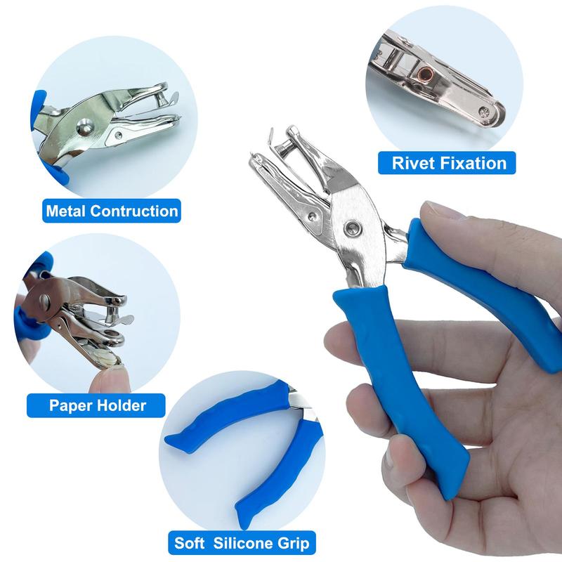 Manual Hole Punch, 1 Count Portable Mini Hole Puncher, Creative Handheld Circle Punch for Paper Crafts in Home, Office, Classroom
