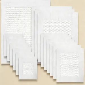 Self-Adhesive Wall Repair Kit, 16 PCS Drywall Patch Set for Holes, Sturdy & Easy to Use, Includes 2/4/6/8 Inch Patches, Quick and Clean Wall Damage Fix