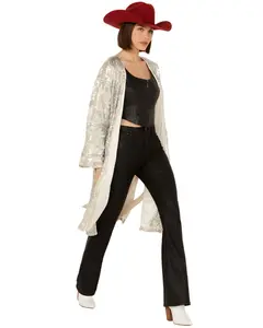 Sadie Women's And Sage Aura Sequin Floral Kimono - Le4577