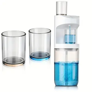 Automatic Touchless Mouthwash Dispenser - 550 ml (19.36 oz) Bathroom, Toilet, and Kitchen Wall-Mounted Mouthwash Dispenser, Comes with 2 Magnetic Cups