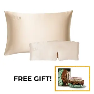 The Ultimate Silk Sleep Bundle - Silk Pillowcase + Silk Deep Sleep Eye Mask + Free Silk Scrunchies