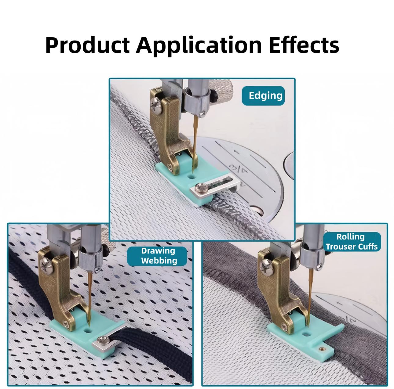 Multi-Use Sewing Presser Foot for lockstitch machine, Edge Binding, Hemming, Webbing Guide, Lace Stitching Sewing Machine Accessory