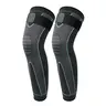 Unisex 2-Pack Full Leg Compression Sleeves with Self-Heating Acupressure Knee Brace, Breathable Warm Protection for Sports Support, S
